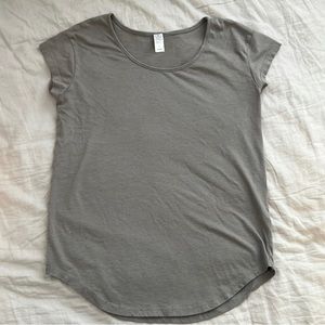 Grey Scoop Neck Alternative Apparel T-Shirt S